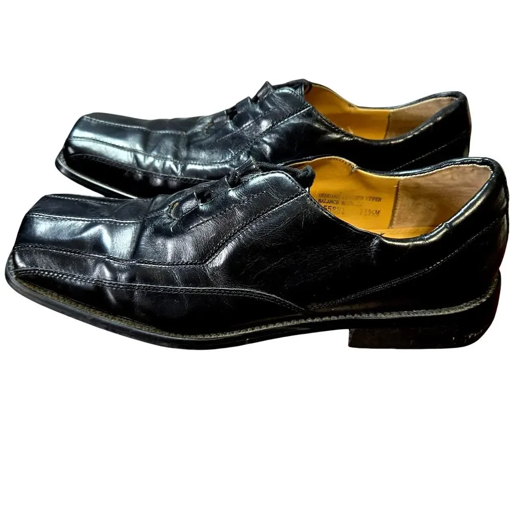 Giorgio Brutini 11.5 Leather Men's Black Dress Shoe Oxford Derby Brogues 11 1/2